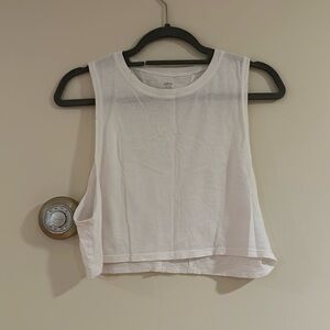 White cropped tank